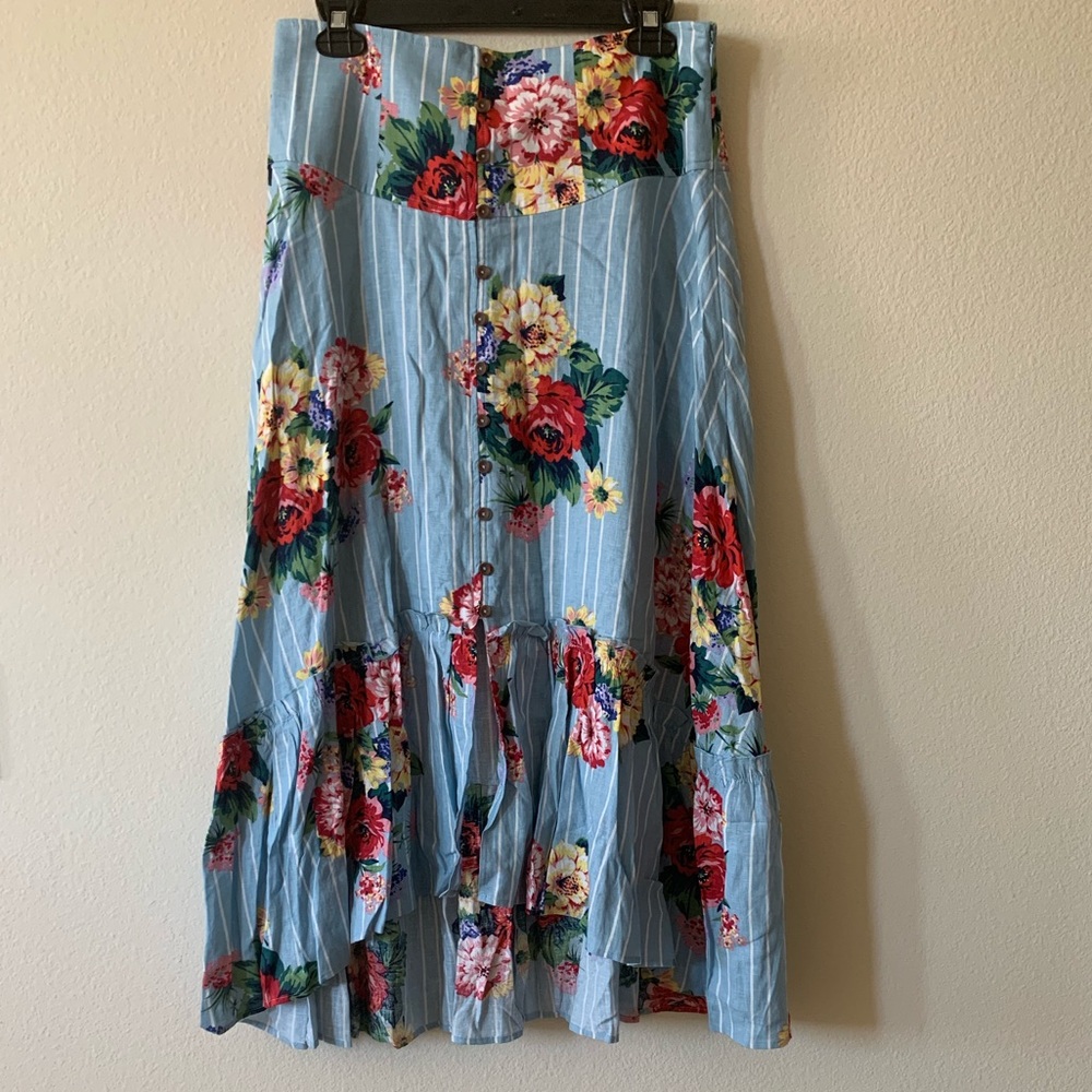 NWT ANTHRO⭐️Top Rated⭐️Claudette Midi Skirt sz 8 - Picture 6 of 9